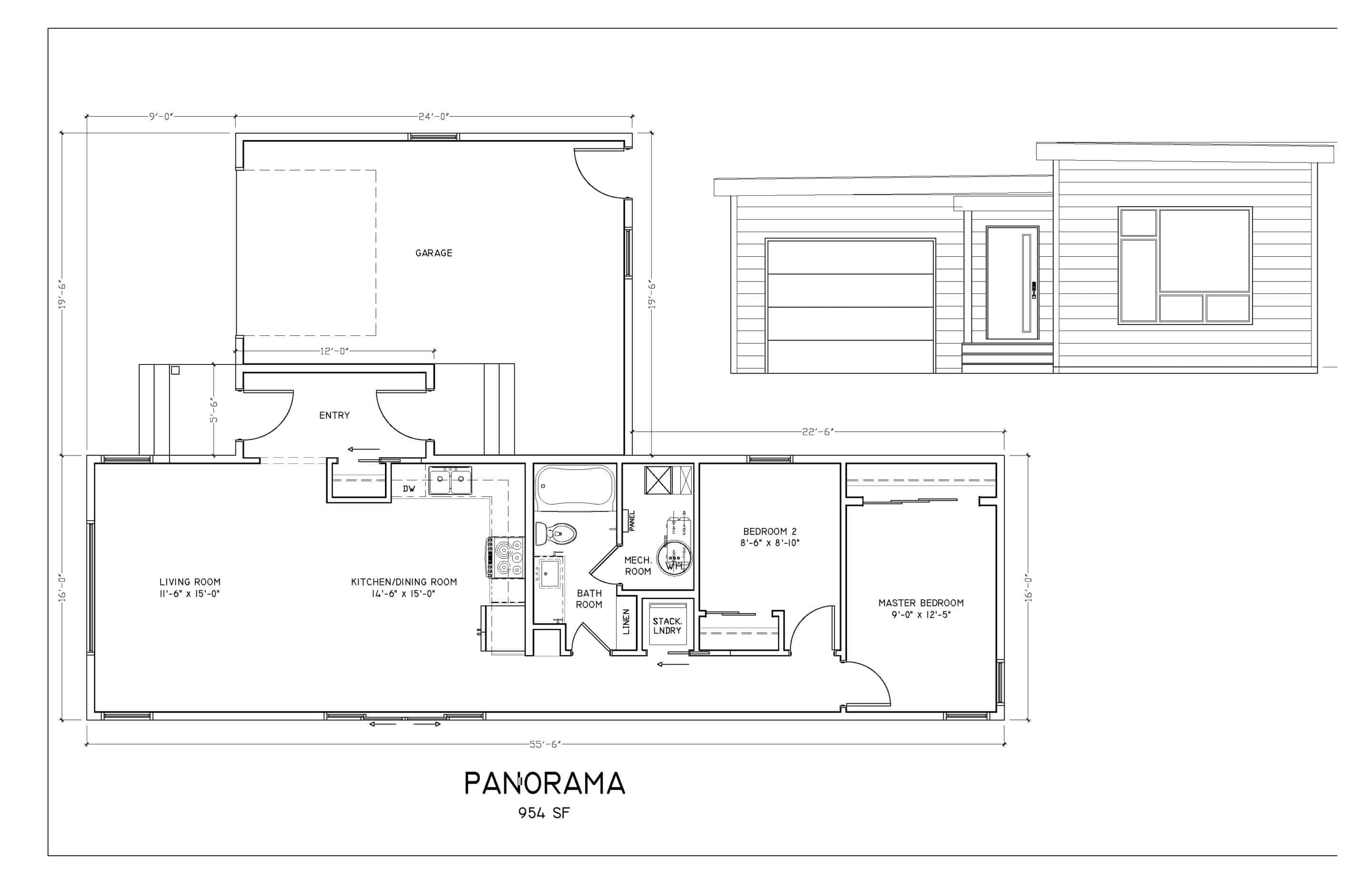 PANORAMA Floorplan Elevation scaled | Crescent Creek Estates